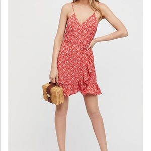 FREE PEOPLE ALL MY LOVE WRAP SLIP DRESS